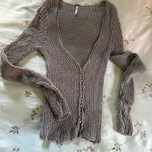 Free People Textured Cardigan
